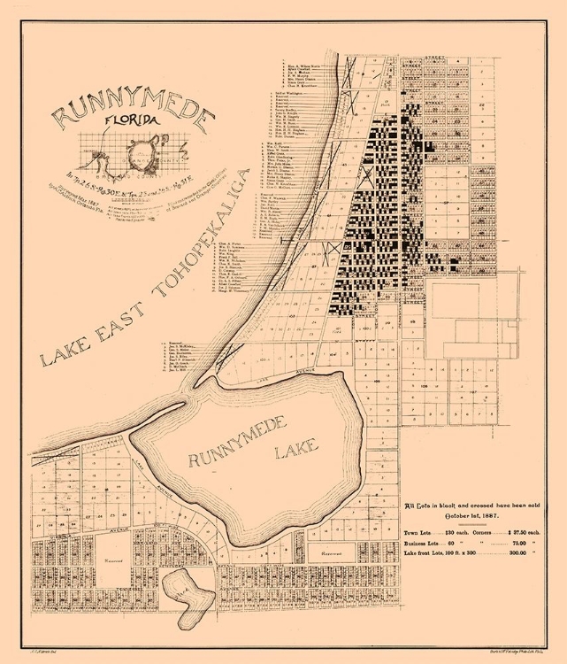 Picture of RUNNYMEDE COUNTY FLORIDA - ALDRICH 1887 