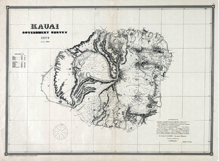 Picture of KAUAI COUNTY HAWAII - ALEXANDER 1878 