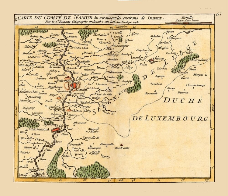 Picture of DINANT ENVIRONS BELGIUM - ROBERT 1748 