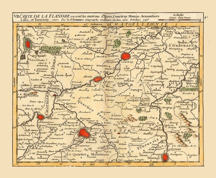 Picture of YPRES ENVIRONS BELGIUM - ROBERT 1748 