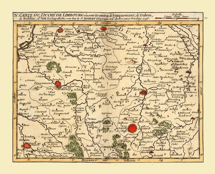 Picture of GERMANY NETHERLANDS BORDER - ROBERT 1748 