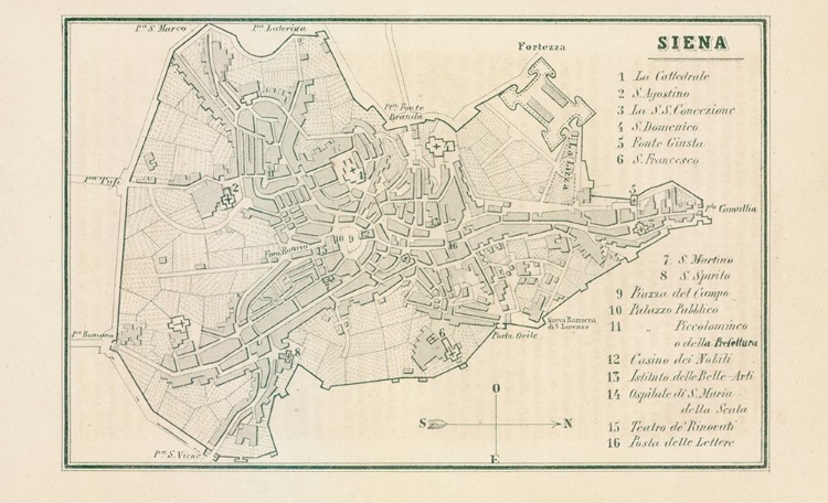 Picture of SIENA ITALY - CASTRO 1870 