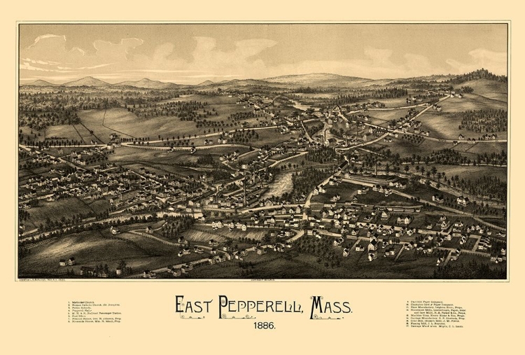 Picture of EAST PEPPERELL MASSACHUSETTS - BURLEIGH 1886 