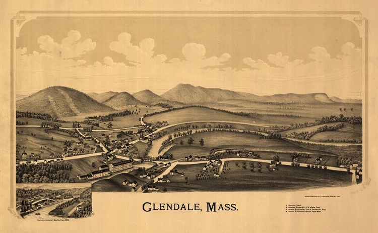 Picture of GLENDALE MASSACHUSETTS - BURLEIGH 1890 