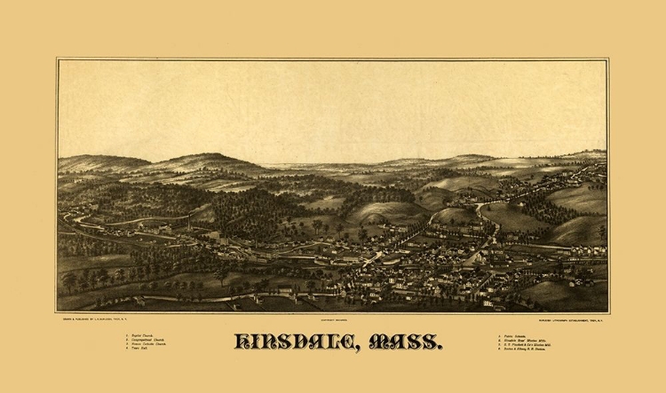 Picture of HINSDALE MASSACHUSETTS - BURLEIGH 1887 