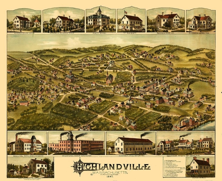 Picture of HIGHLANDVILLE MASSACHUSETTS - BAILEY 1887 