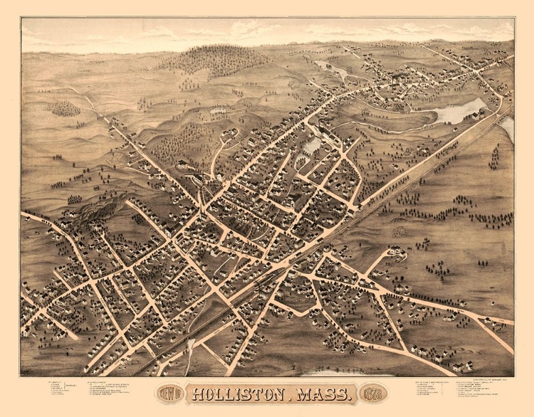 Picture of HOLLISTON MASSACHUSETTS - BRENNER 1878 