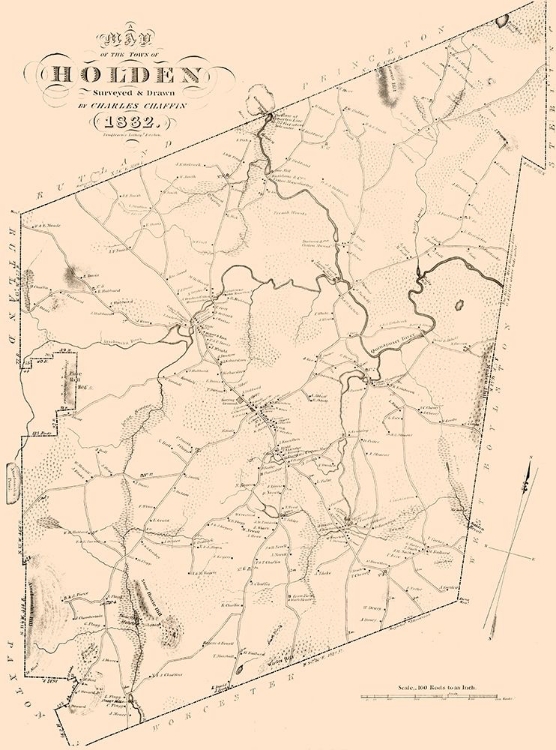 Picture of HOLDEN MASSACHUSETTS - CHAFFIN 1832 