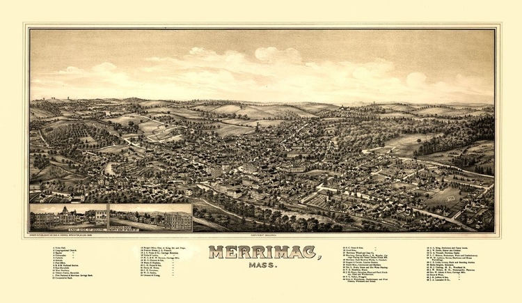 Picture of MERRIMAC MASSACHUSETTS - NORRIS 1889 