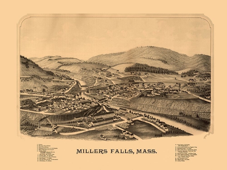 Picture of MILLERS FALLS MASSACHUSETTS -1880