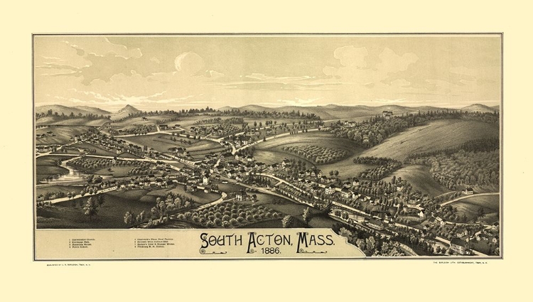 Picture of SOUTH ACTON MASSACHUSETTS - BURLEIGH 1886 