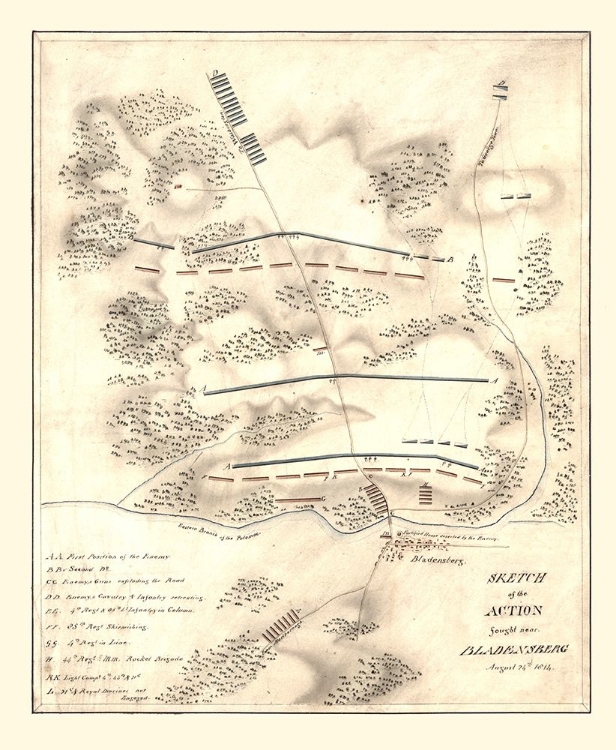 Picture of BLADENSBERG MARYLAND BATTLE -1814