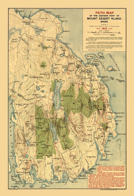 Picture of MOUNT DESERT ISLAND MAINE - JAQUES 1911 