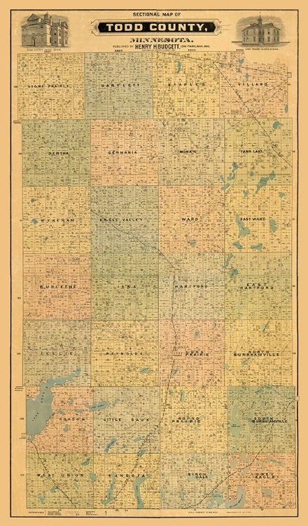 Picture of TODD COUNTY MINNESOTA - BUDGETT 1890 