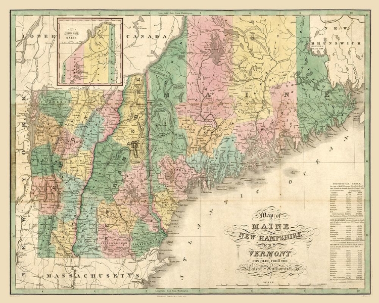 Picture of NEW HAMPSHIRE MAINE - CARTER 1826 