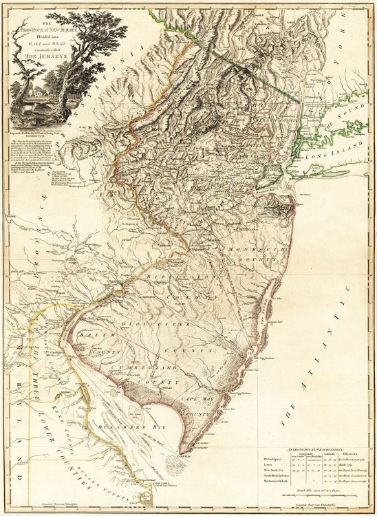 Picture of NEW JERSEY - FADEN 1778 