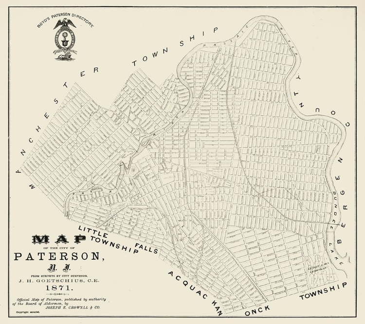 Picture of PATERSON NEW JERSEY - CROWELL 1871 