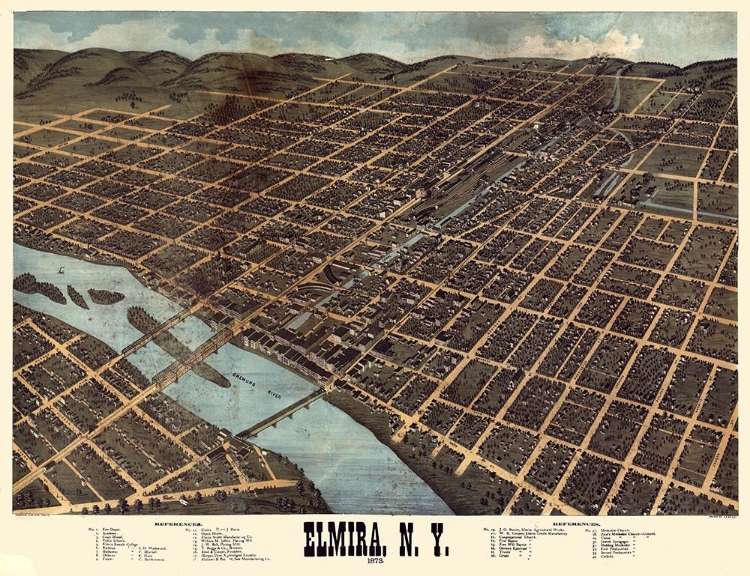 Picture of ELMIRA NEW YORK - BAILEY 1873 