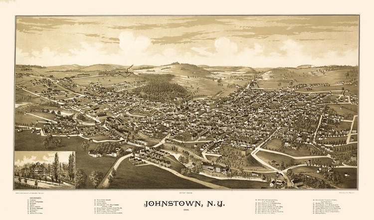Picture of JOHNSTOWN NEW YORK - BURLEIGH 1888 