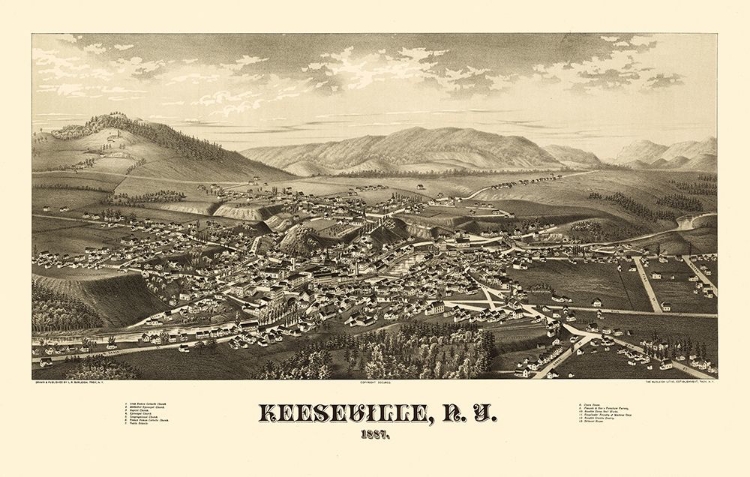 Picture of KEESEVILLE NEW YORK - BURLEIGH 1887 