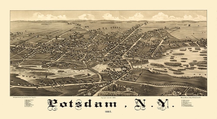 Picture of POTSDAM NEW YORK - BURLEIGH 1885 
