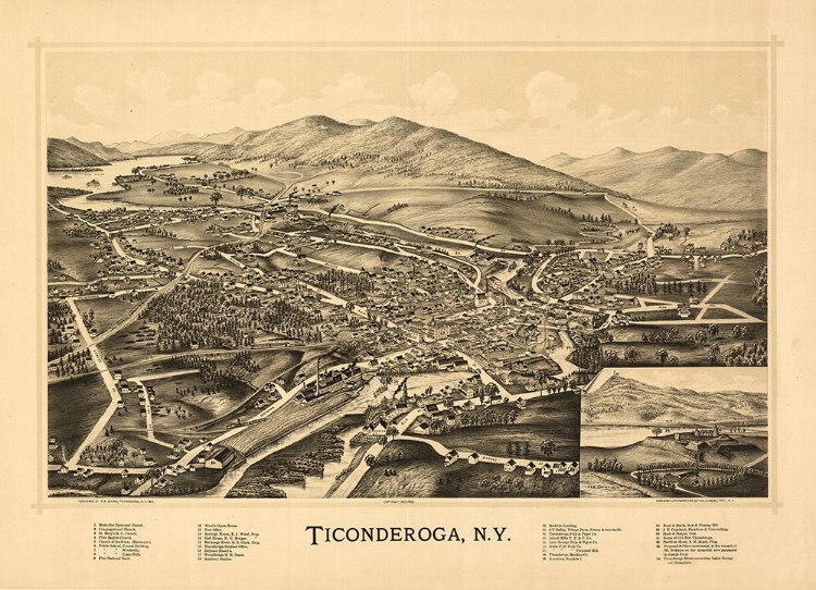 Picture of TICONDEROGA NEW YORK - BURLEIGH 1891 
