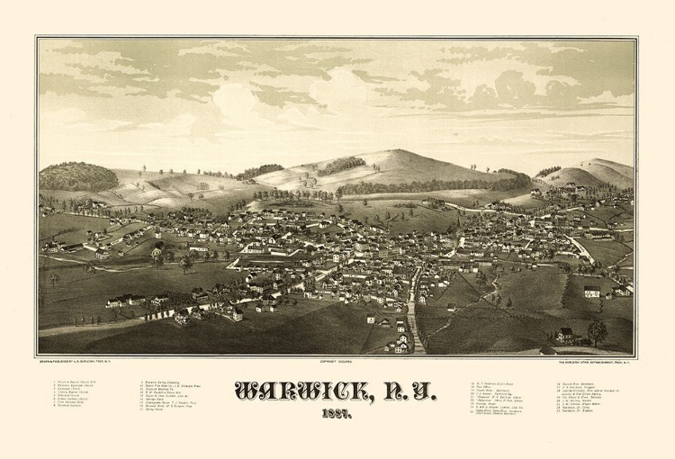 Picture of WARWICK NEW YORK - BURLEIGH 1887 