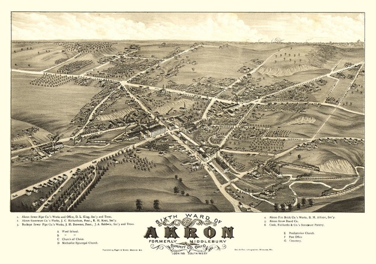 Picture of AKRON OHIO - STONER 1882 