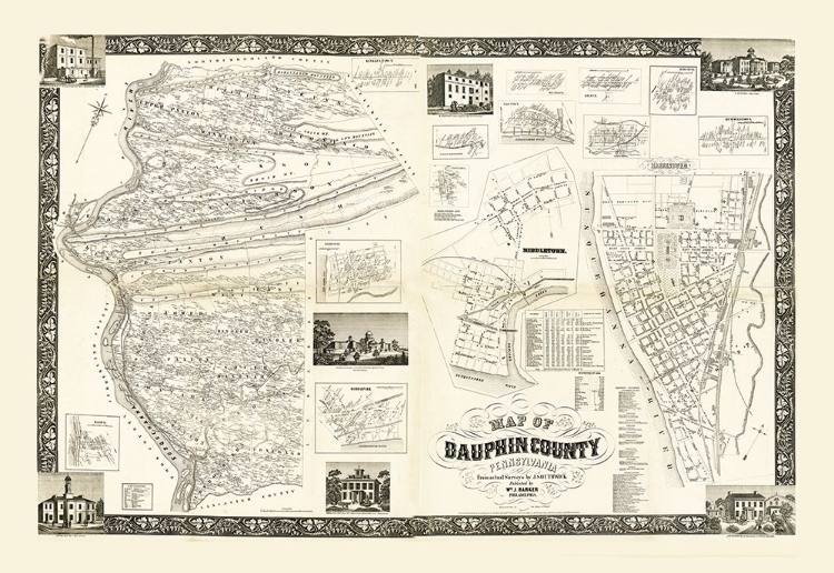 Picture of DAUPHIN COUNTY PENNSYLVANIA - BARKER 1858