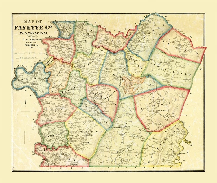 Picture of FAYETTE COUNTY PENNSYLVANIA - BARNES 1865