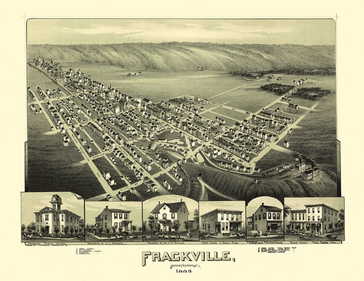 Picture of FRACKVILLE PENNSYLVANIA - FOWLER 1889 