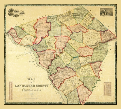 Picture of LANCASTER COUNTY PENNSYLVANIA - 1851