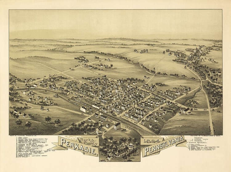 Picture of PERKASIE PENNSYLVANIA - FOWLER 1894 