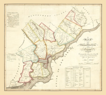 Picture of PHILADELPHIA COUNTY PENNSYLVANIA - MELISK 1819