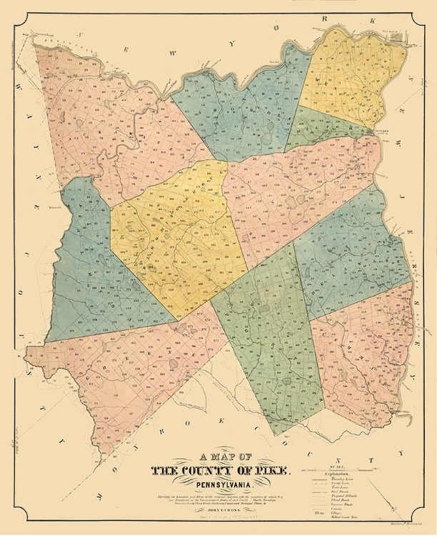 Picture of PIKE COUNTY PENNSYLVANIA - CROSS 1856