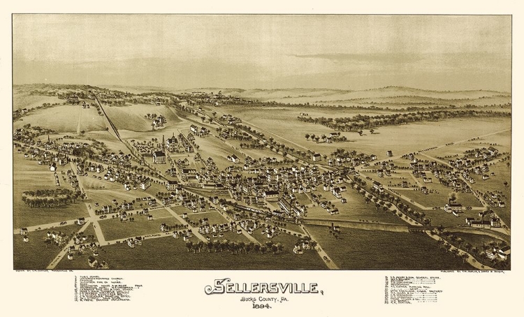 Picture of SELLERSVILLE PENNSYLVANIA - FOWLER 1894 