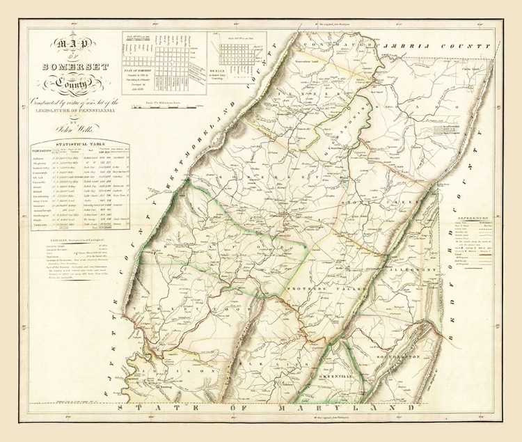 Picture of SOMERSET COUNTY PENNSYLVANIA - WELLS 1830