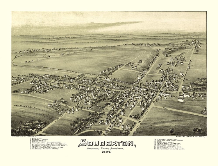 Picture of SOUDERTON PENNSYLVANIA - FOWLER 1894 