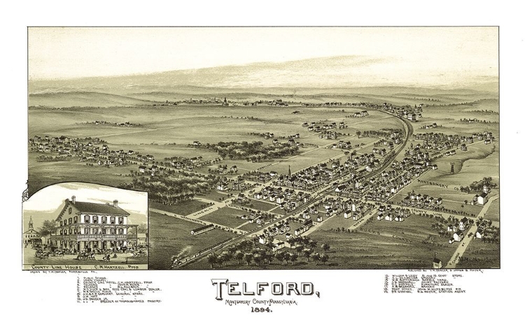 Picture of TELFORD PENNSYLVANIA - FOWLER 1894 