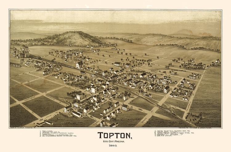 Picture of TOPTON PENNSYLVANIA - FOWLER 1893 