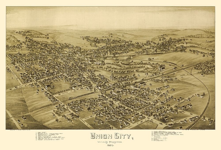 Picture of UNION CITY PENNSYLVANIA - FOWLER 1895 