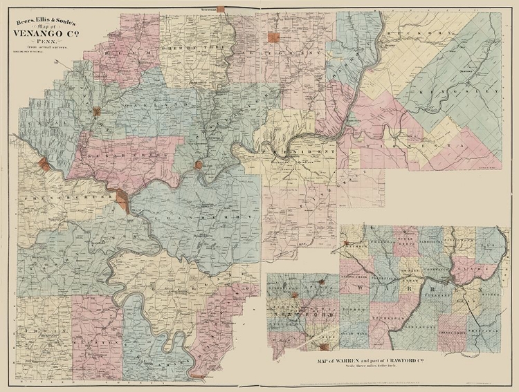 Picture of VENANGO COUNTY PENNSYLVANIA - BEERS 1865