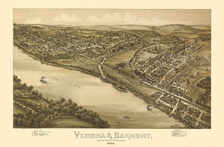 Picture of VERONA OAKMONT PENNSYLVANIA - FOWLER 1896 