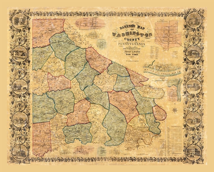 Picture of WASHINGTON COUNTY PENNSYLVANIA - BARKER 1856