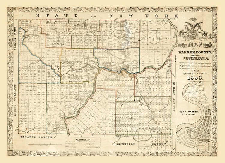 Picture of WARREN COUNTY PENNSYLVANIA - LUDLOW 1838