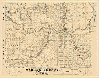 Picture of WARREN COUNTY PENNSYLVANIA - HUNT 1865