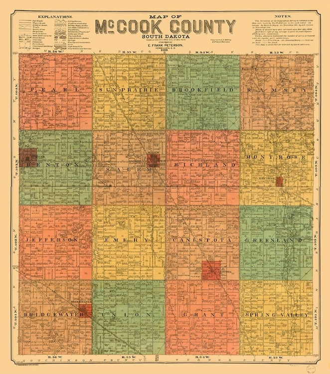 Picture of MCCOOK COUNTY SOUTH DAKOTA - PETERSON 1900 