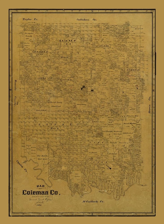 Picture of COLEMAN COUNTY TEXAS - CLARK 1895 