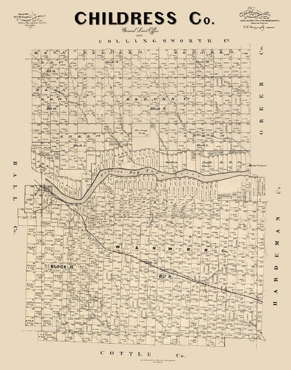 Picture of CHILDRESS COUNTY TEXAS - MCGAUGHEY 1892 