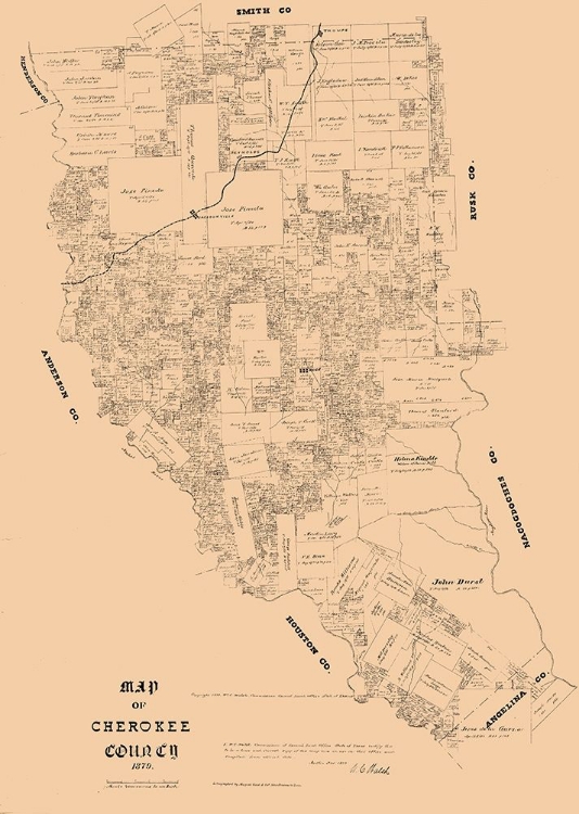 Picture of CHEROKEE COUNTY TEXAS - WALSH 1879 